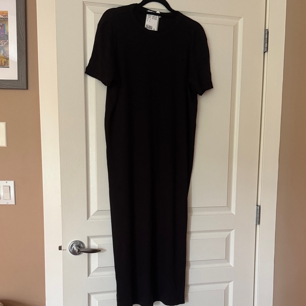 H&M Classic Black Midi Maternity Dress